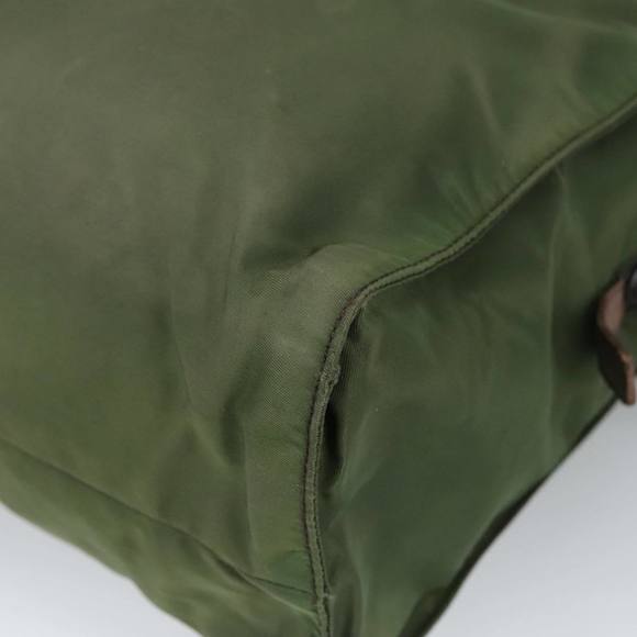 PRADA Shoulder Bag Nylon Leather Khaki Brown Silver Auth bs20160 - Picture 16 of 16